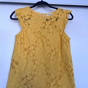 Monteau Mustard Lace Top